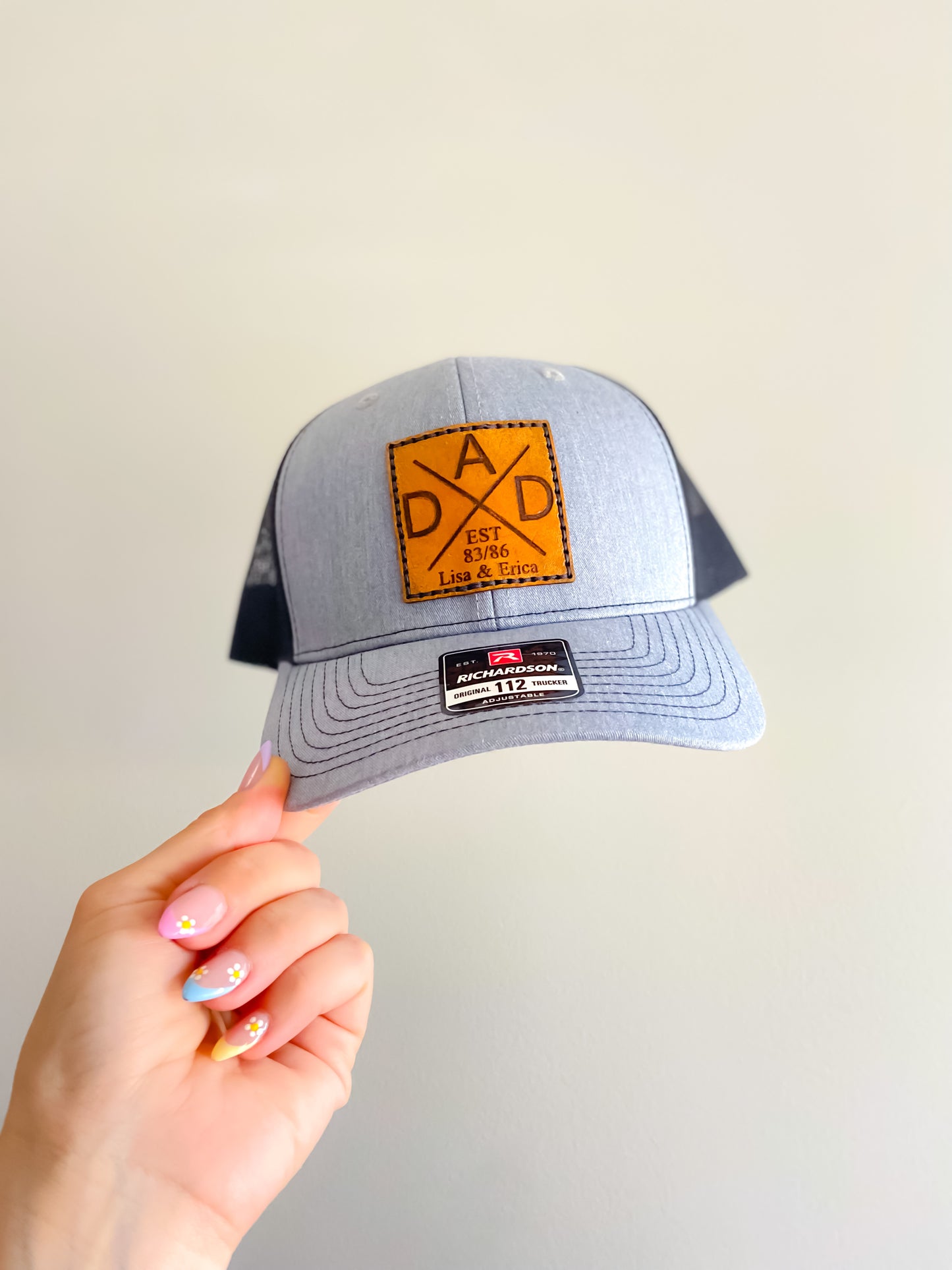DAD Est. Custom Laser Engraved Patch Hat