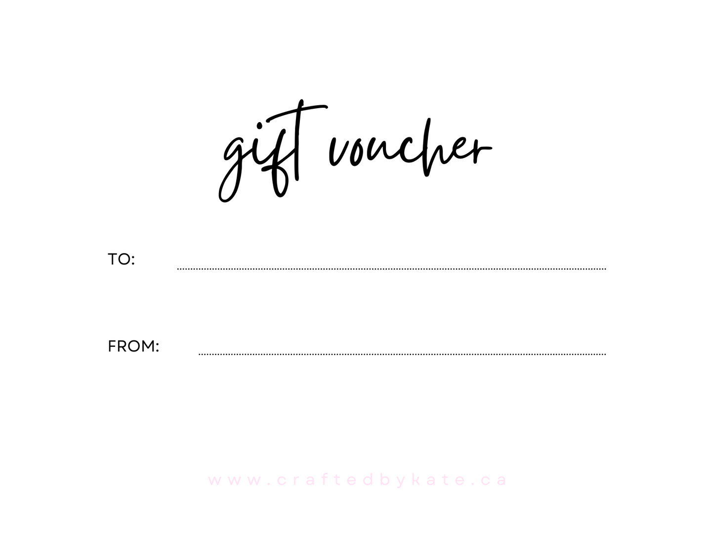 Crafted by Kate Gift Card