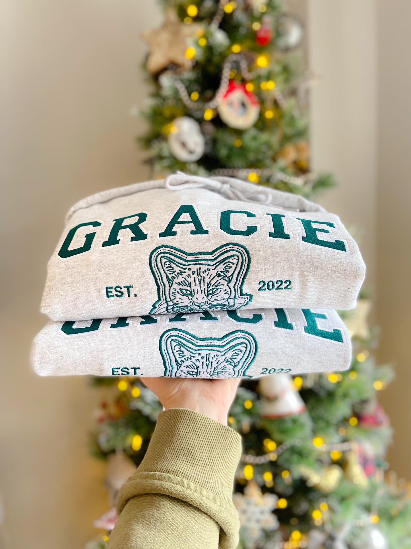 Custom Pet Embroidered Sweatshirt
