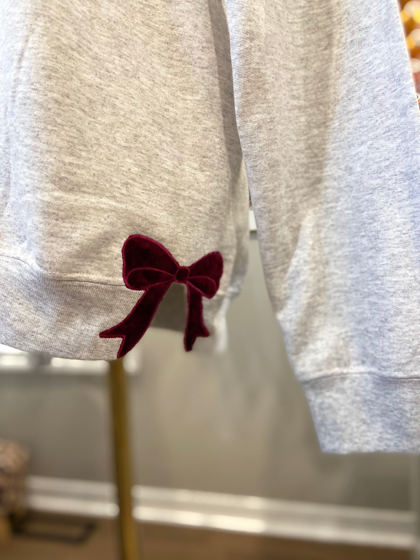 Merry Bow Embroidered Sweater