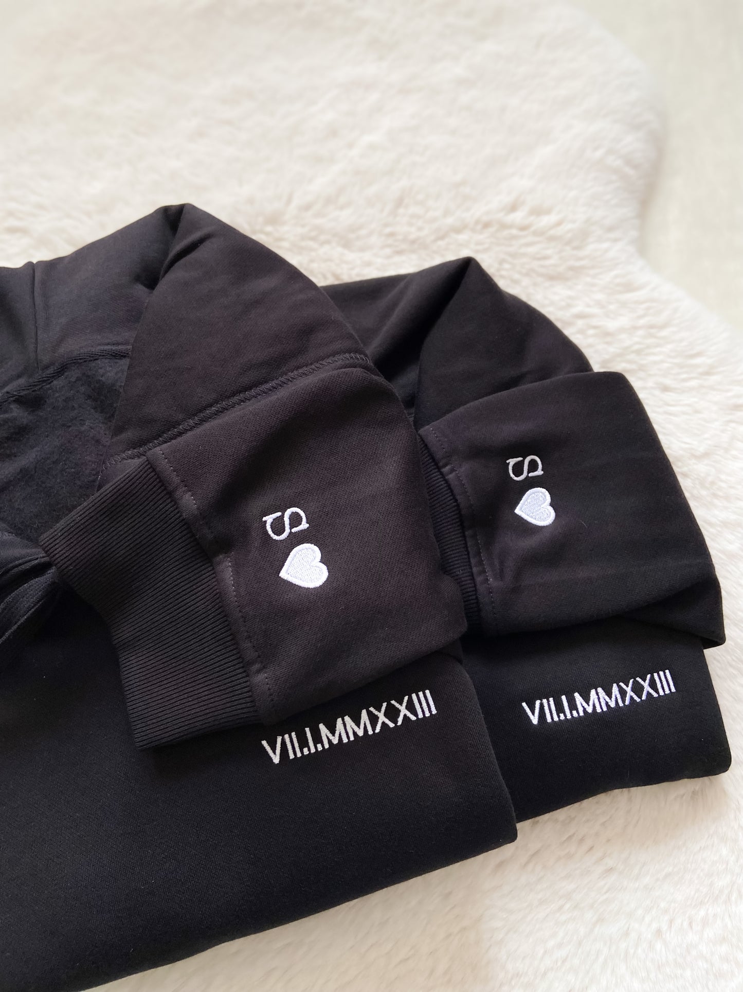 Roman Numerals Embroidered Sweater