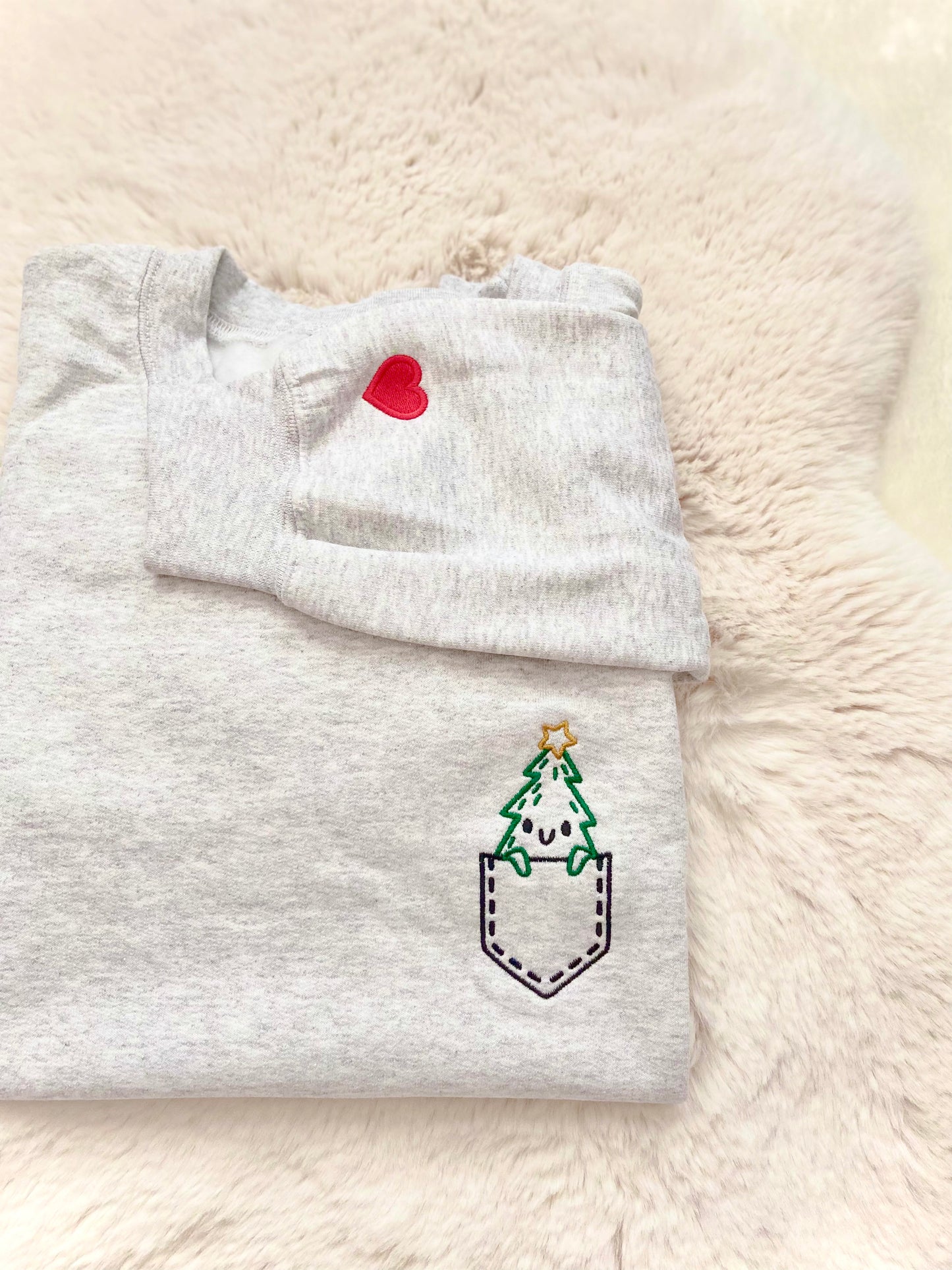 Emotional Support Christmas Tree Embroidered Sweater