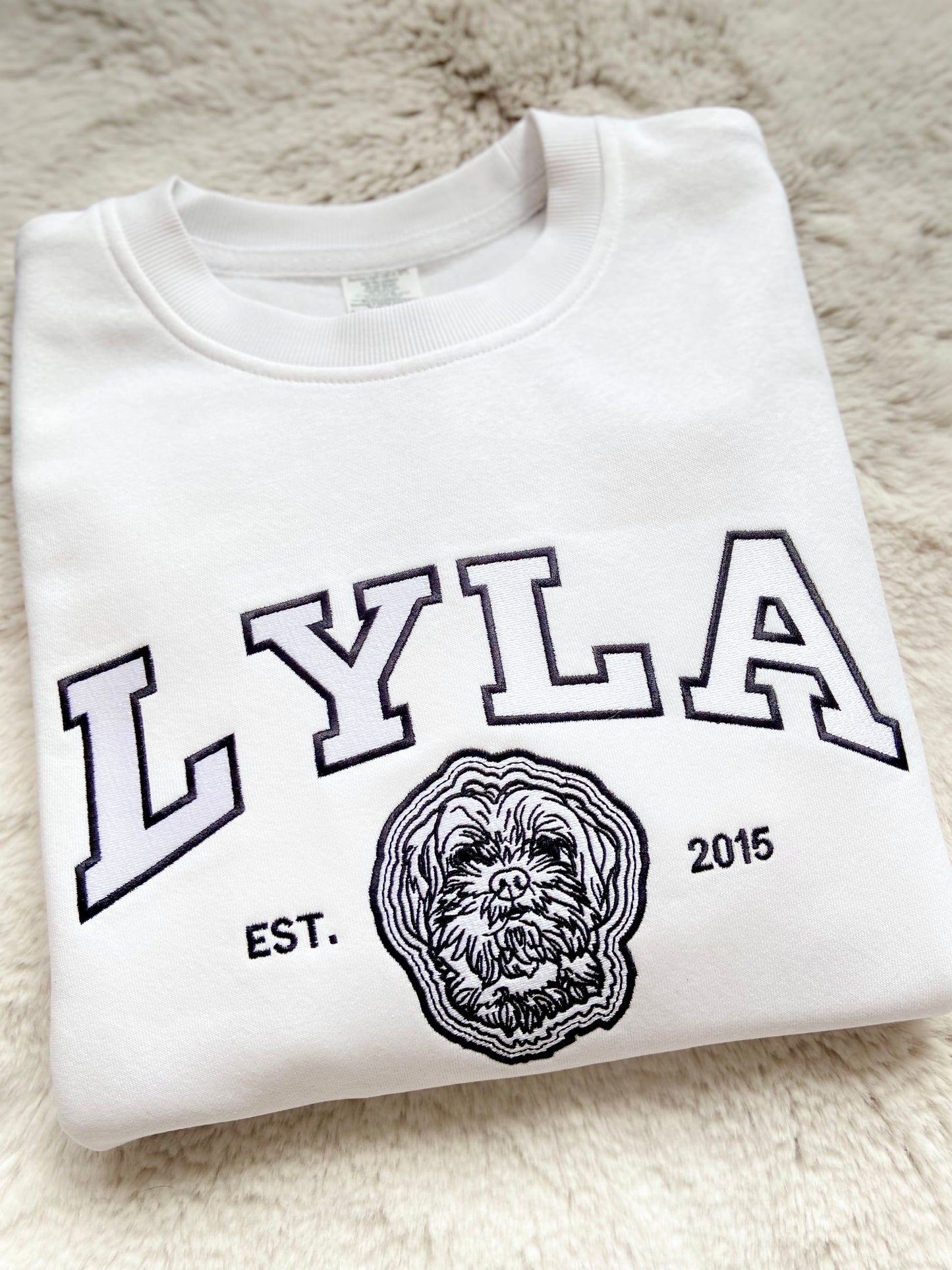 Custom Pet Embroidered Sweatshirt