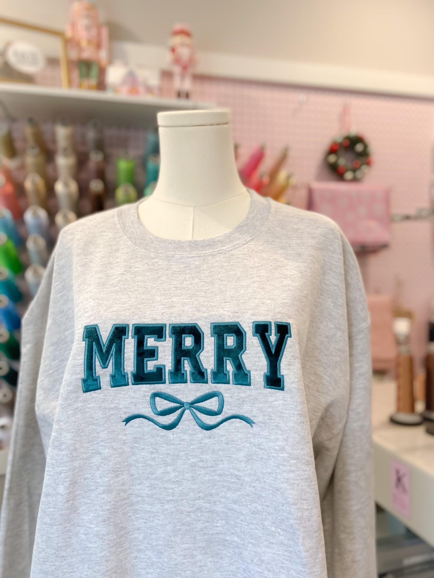 Merry Embroidered Velvet Sweater