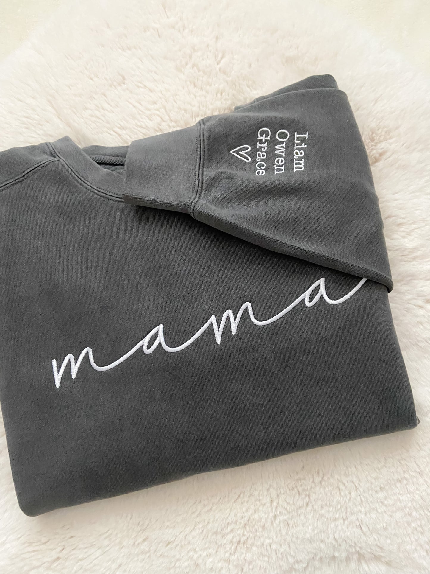 Cursive Embroidered Crewneck