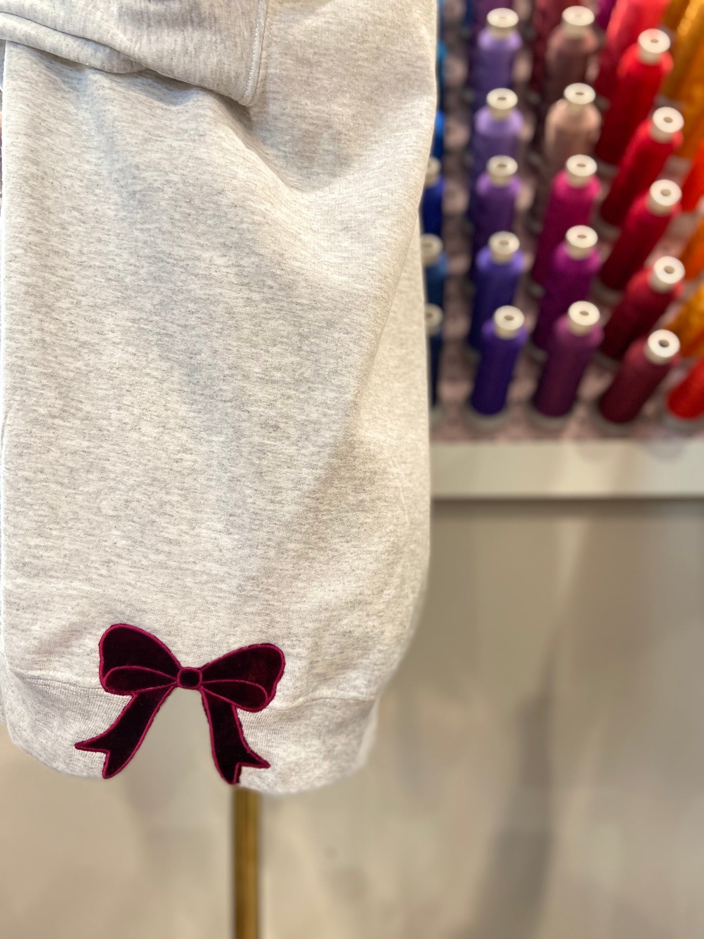 Merry Bow Embroidered Sweater