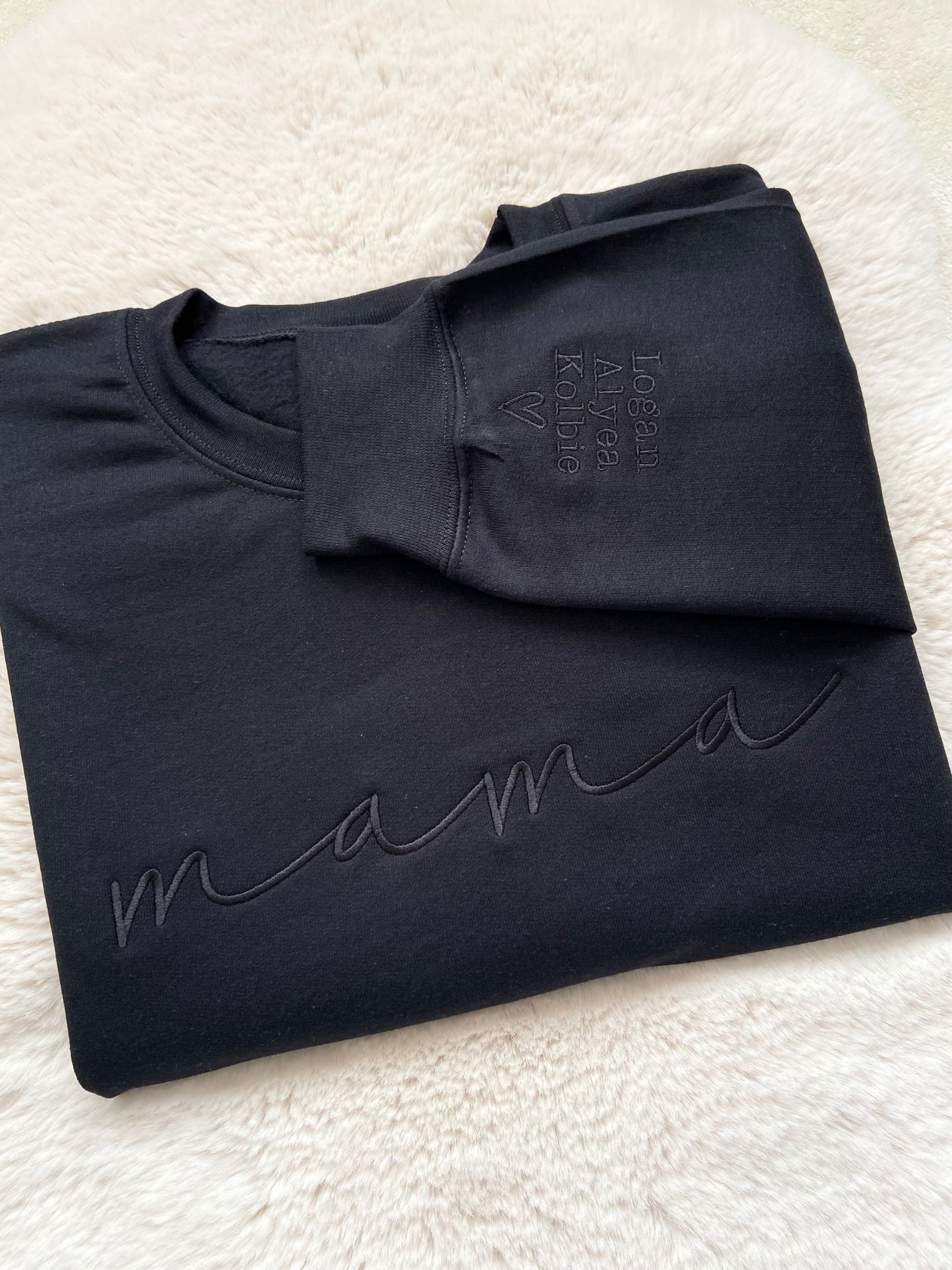 Cursive Embroidered Crewneck