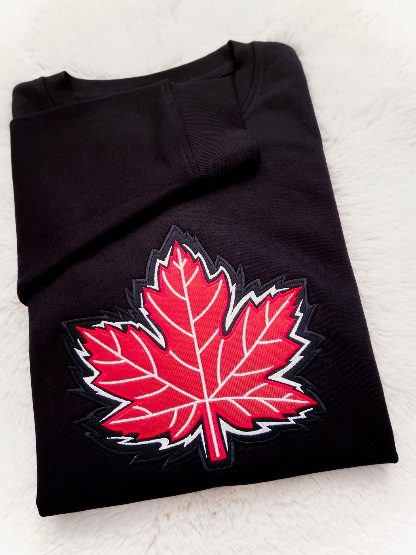 Maple Drip Applique Sweater