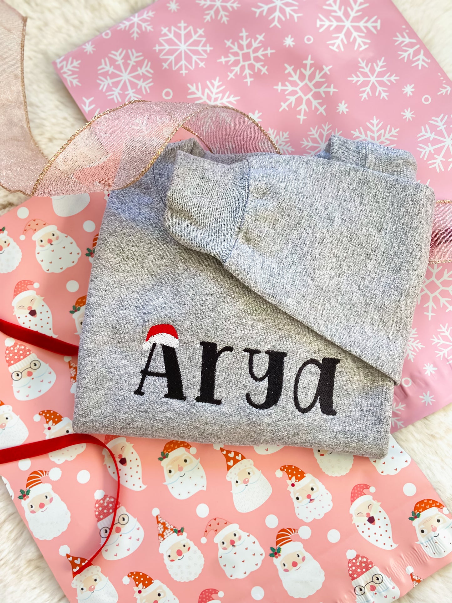 Custom Embroidered Santa Crewneck