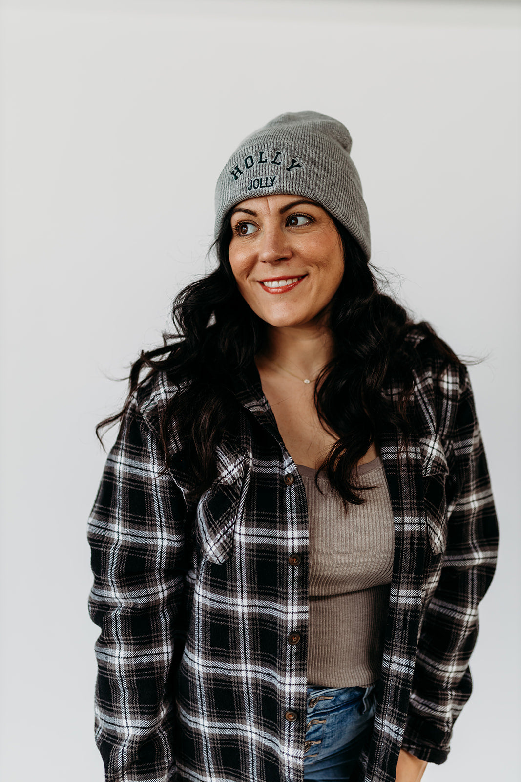Holly Jolly Stitched Beanie