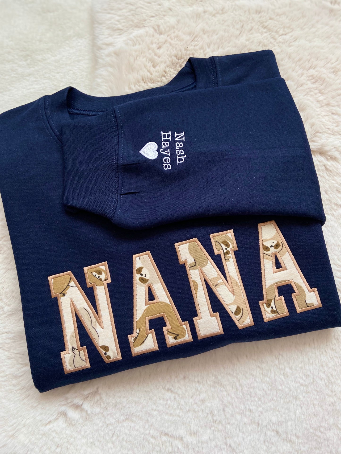 Custom Keepsake Appliqué Embroidered Sweater