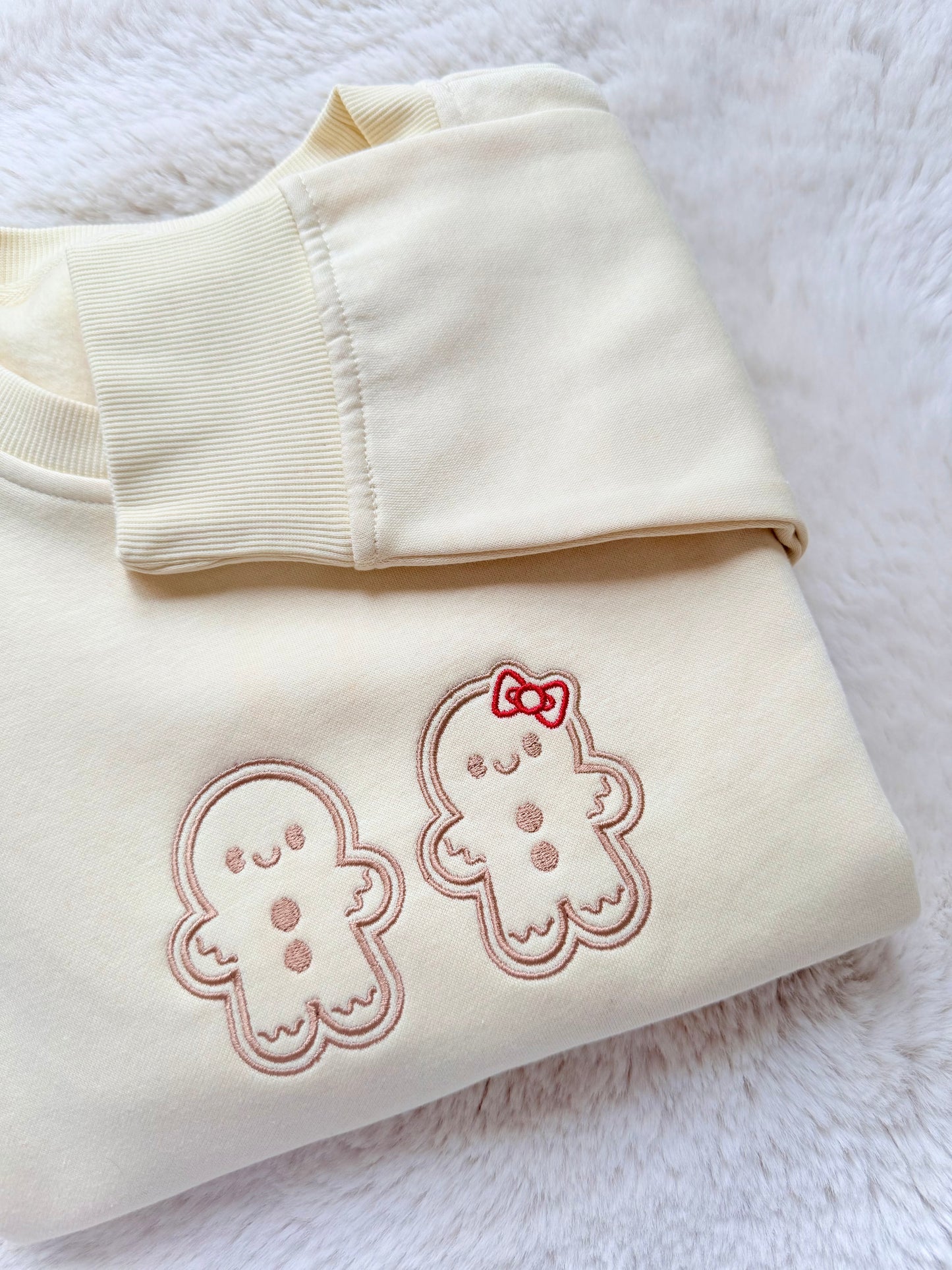 RTS - Gingerbread Boy & Girl Embroidered Crewneck