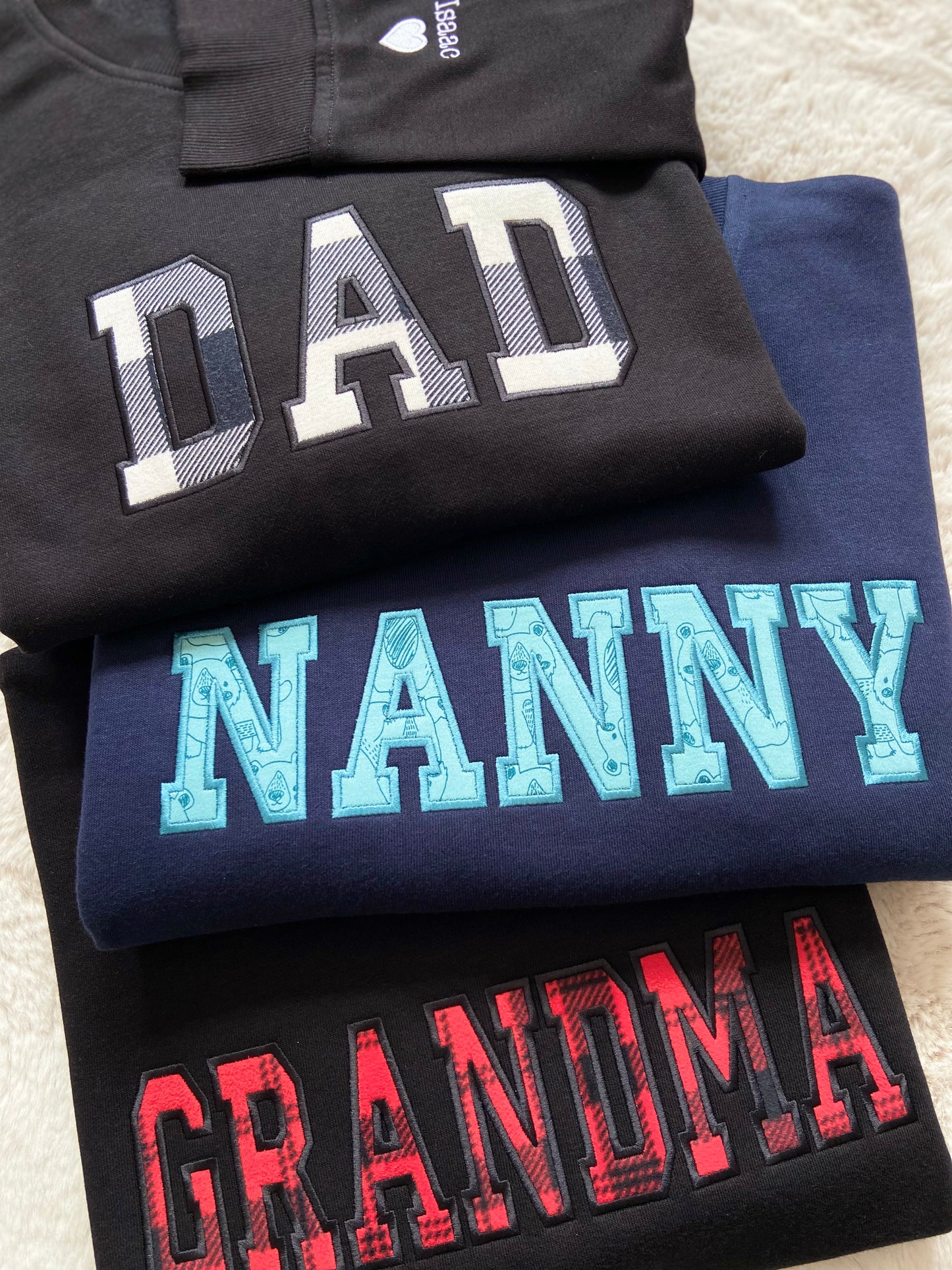 Custom Keepsake Appliqué Embroidered Sweater