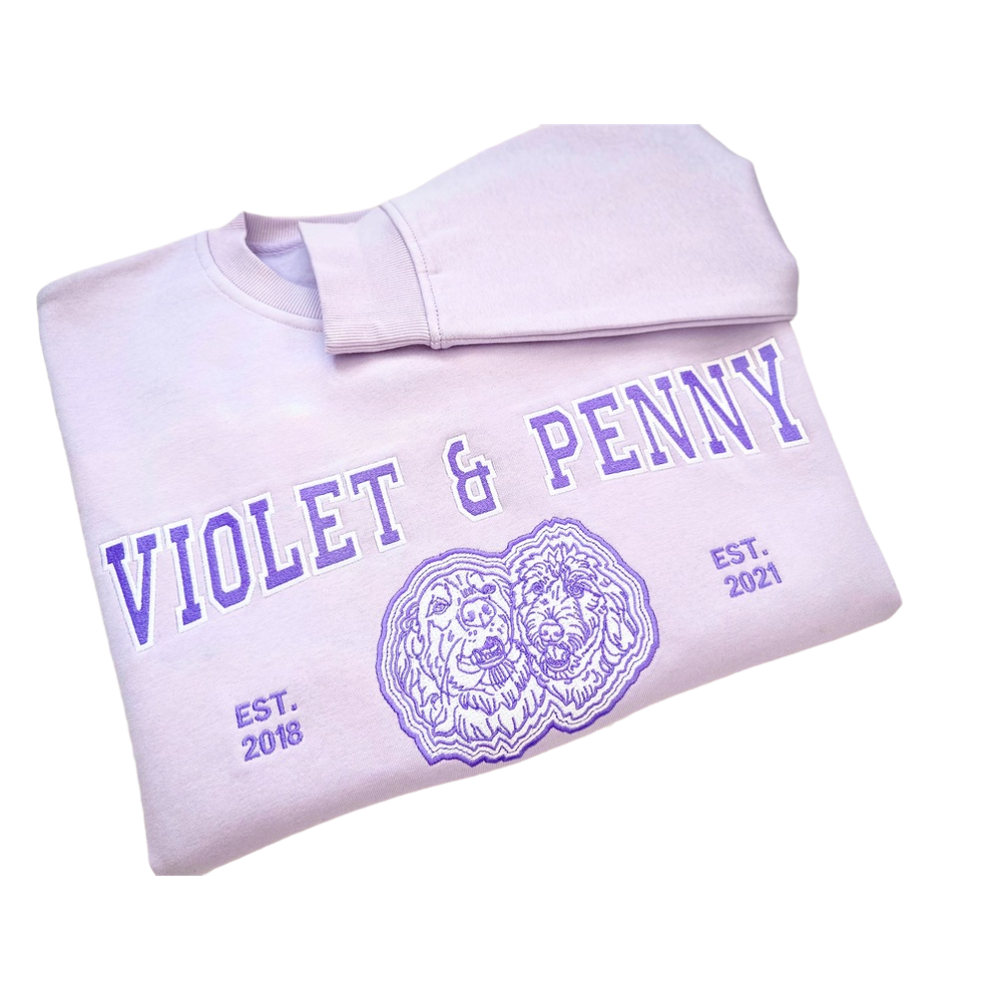 Custom Pet Embroidered Sweatshirt