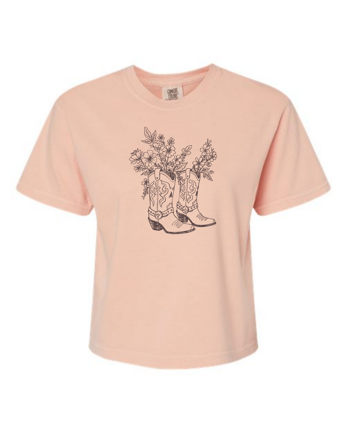 Bloomin' Boots Crop Tee