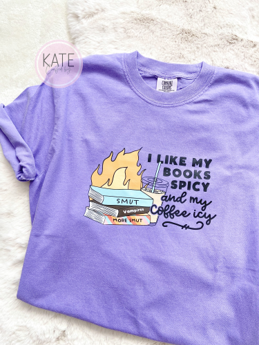 Coffee Icy Books Spicy Adult Shirt