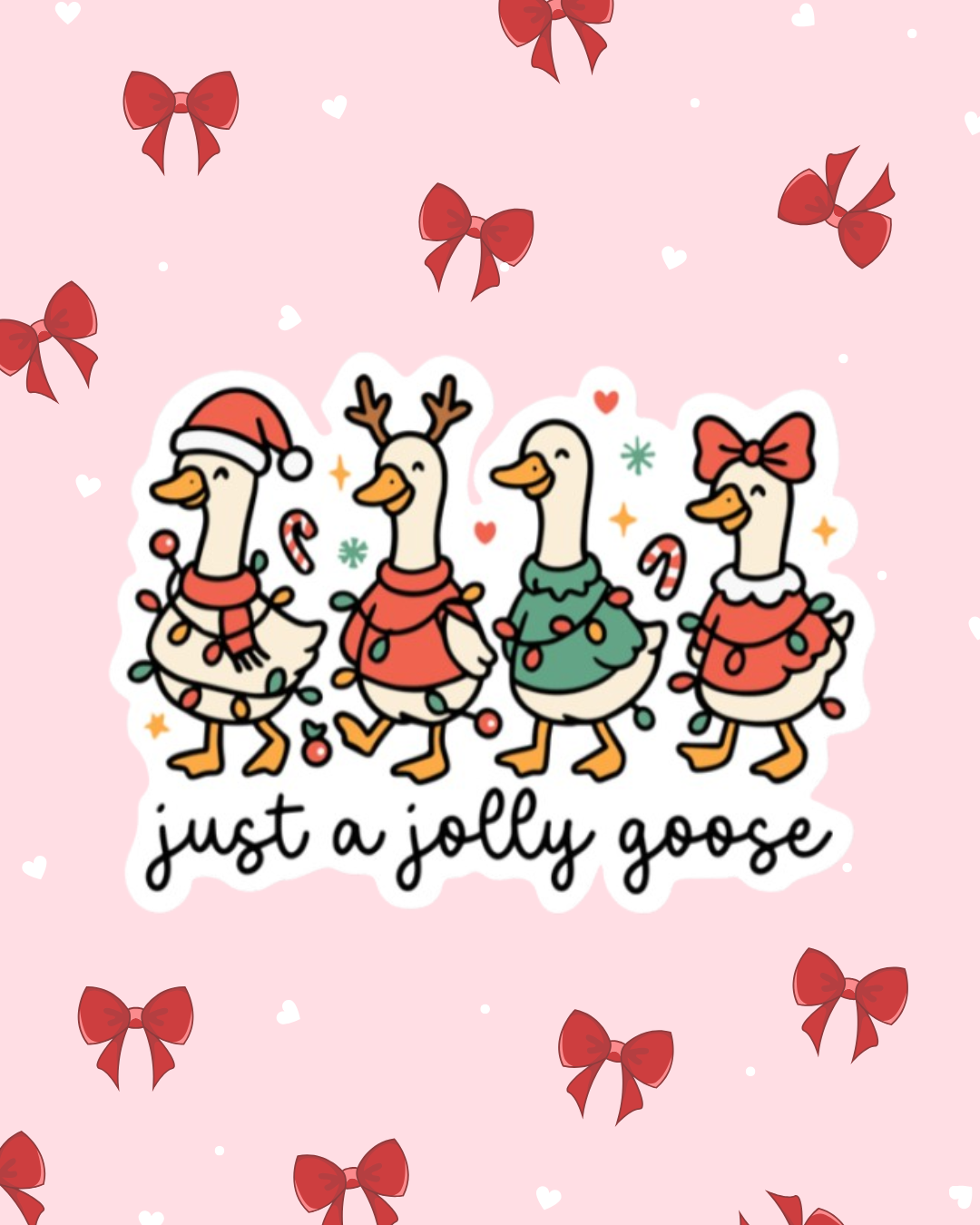 Just a Jolly Goose Christmas Sticker