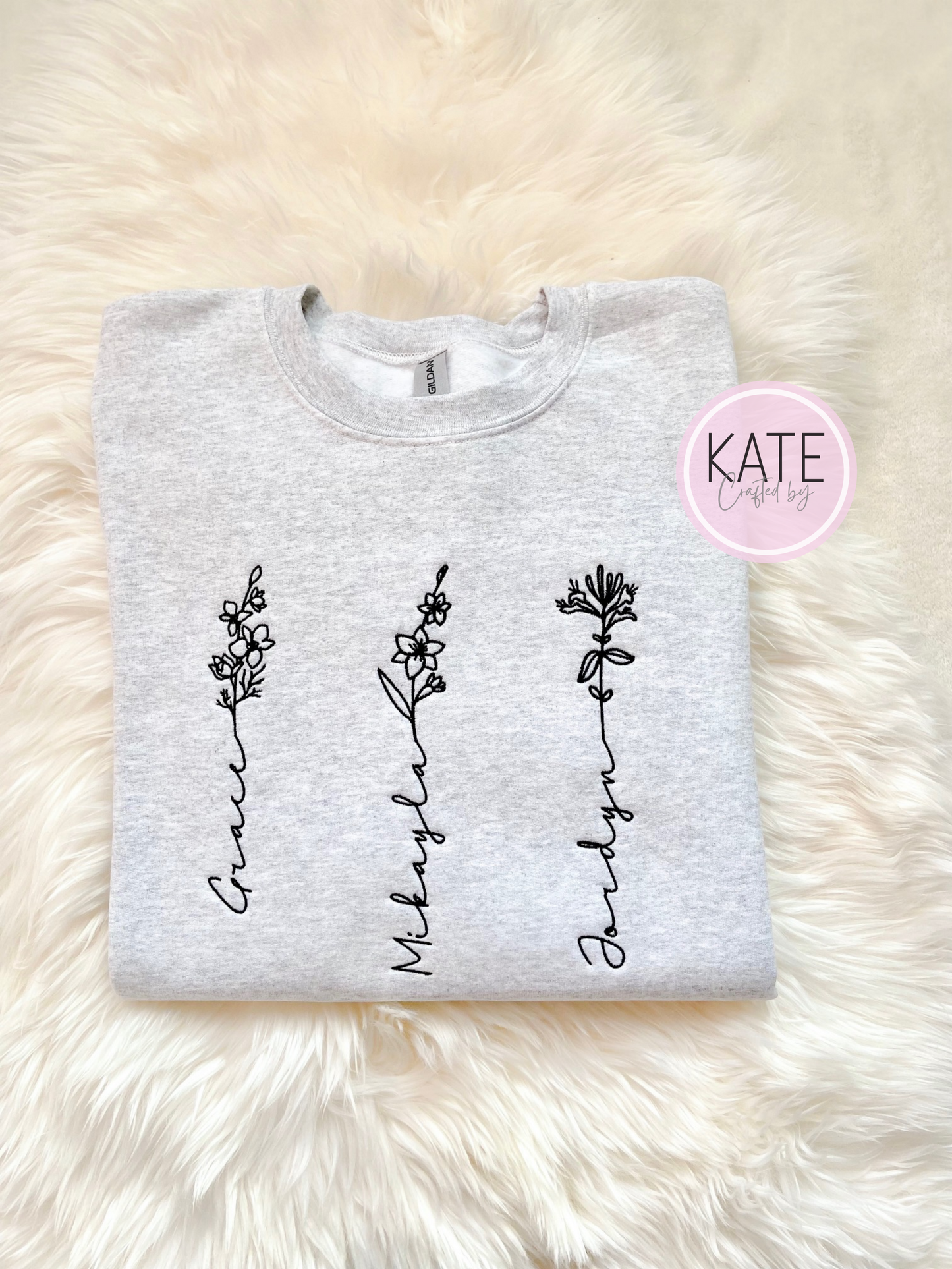 Custom Birth Flower Sweater