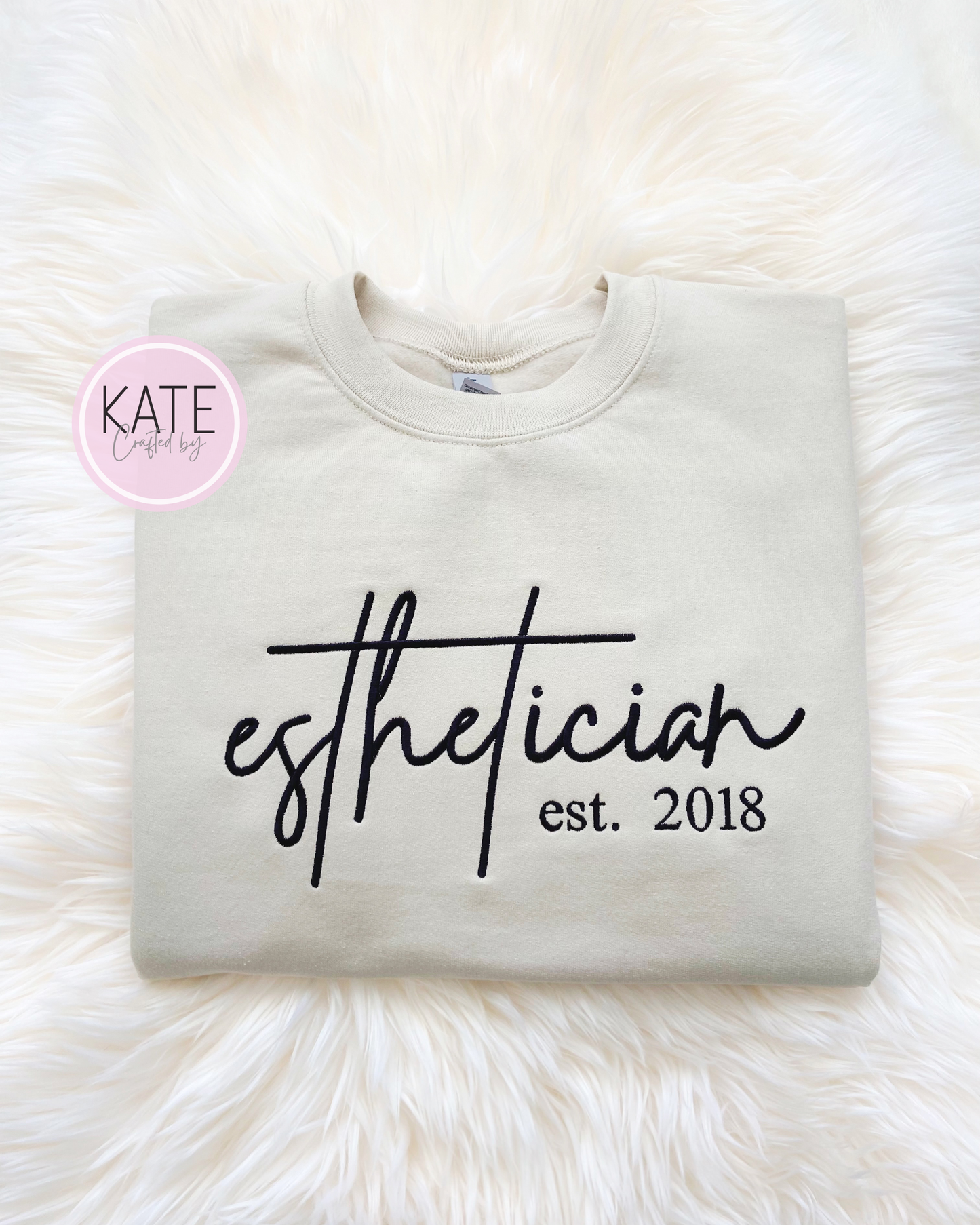 Esthetician Embroidered Adult Sweater