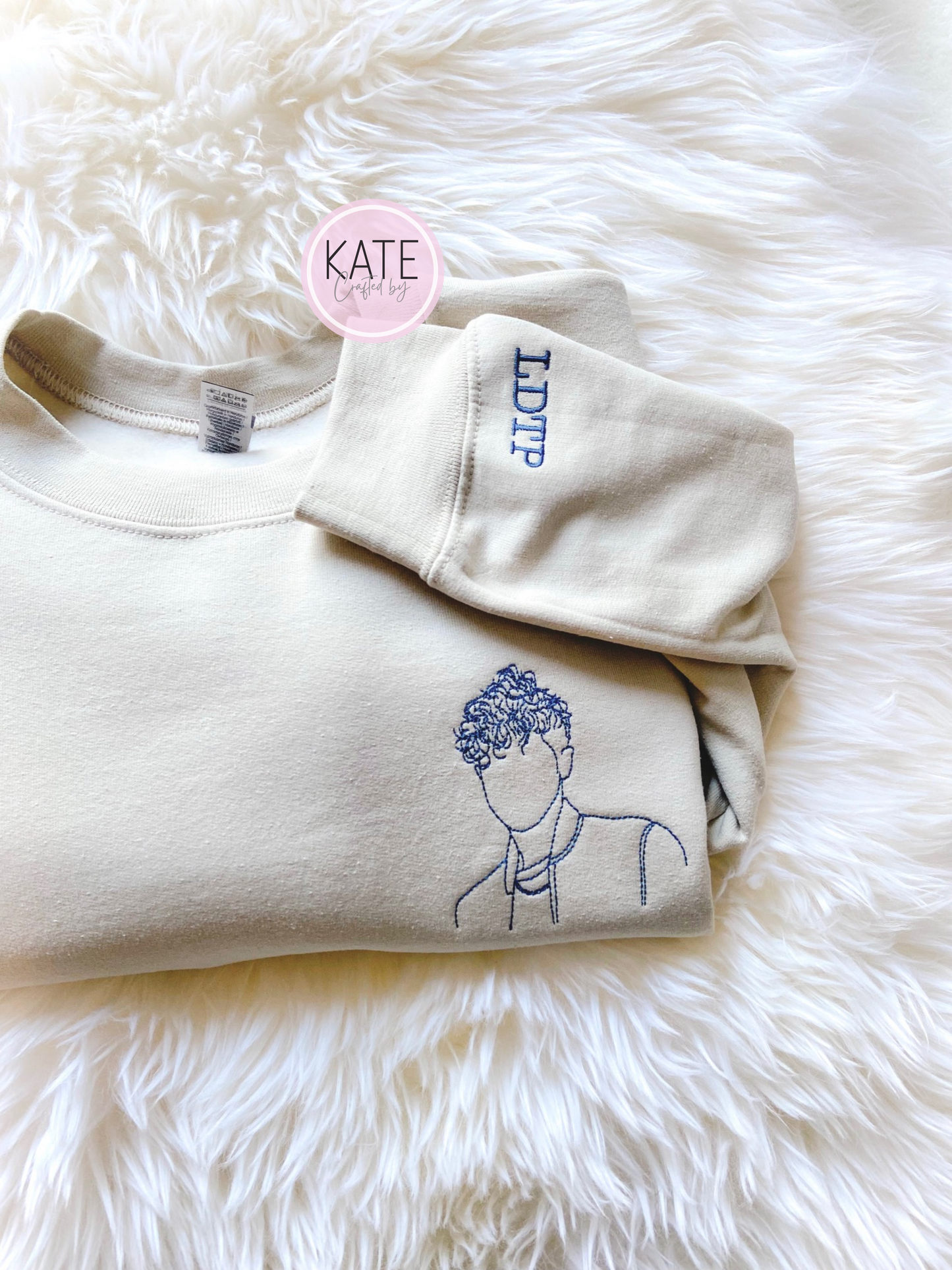 Custom Embroidered Portrait Silhouette Sweater | T-Shirt