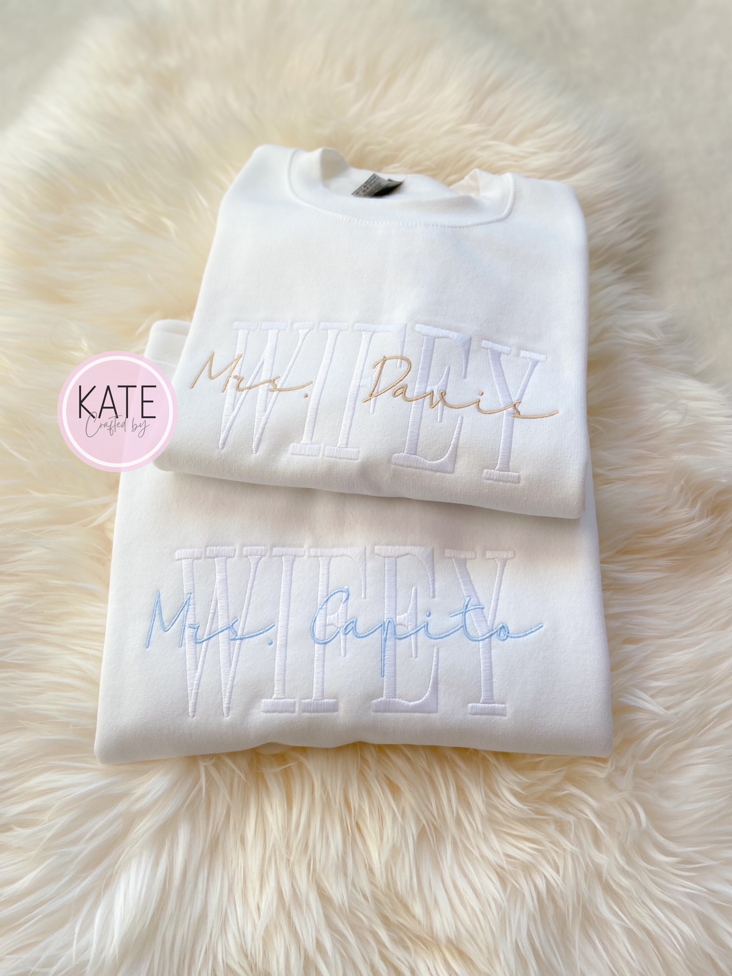 WIFEY Embroidered Custom Sweater
