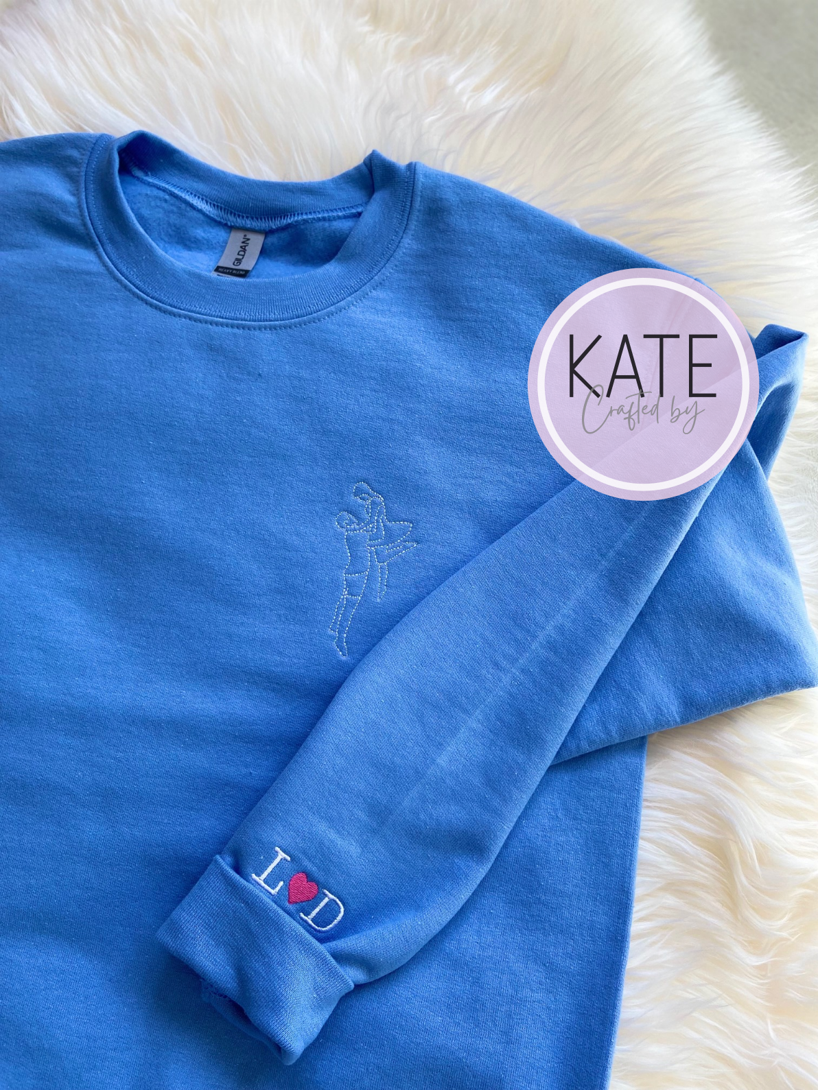 Custom Embroidered Portrait Silhouette Sweater | T-Shirt