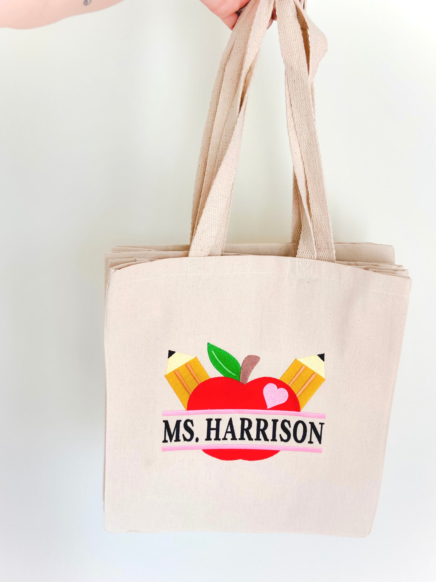 Teacher Custom Embroidered Tote