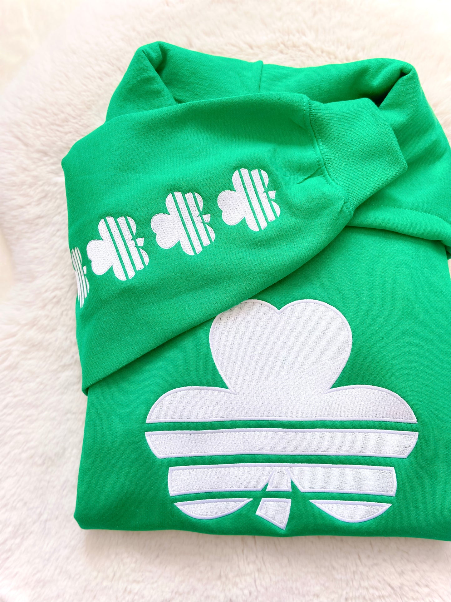 Sporty Shamrock Embroidered Sweatshirt