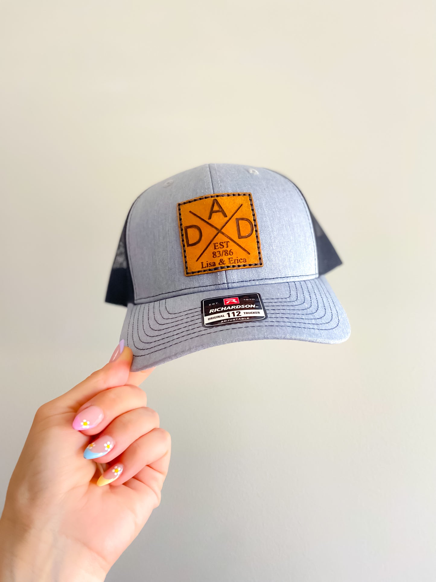 DAD Est. Custom Laser Engraved Patch Hat