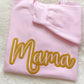 Mama Cursive Appliqué Embroidered Sweatshirt