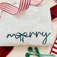 Our Merry Bow Embroidered Sweater is the perfect mix of cozy and Christmas charm! Featuring a beautiful handwritten-style "merry" design with a delicate bow incorporated into the lettering, this minimalist Christmas crewneck is a timeless addition to your holiday wardrobe.