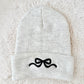 3D Bow Embroidered Beanie