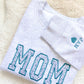 Handmade Lilac Floral Appliqué MOM Sweatshirt