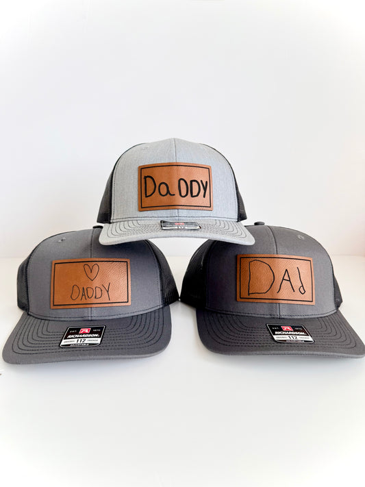 Handwritten Keepsake Hat | Custom Laser Engraved Leather Patch