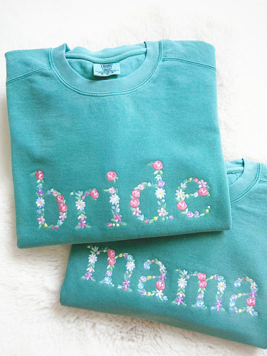 Custom Floral Embroidered Vintage Sweater