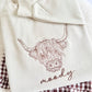 Moody Highland Cow Embroidered Sweater