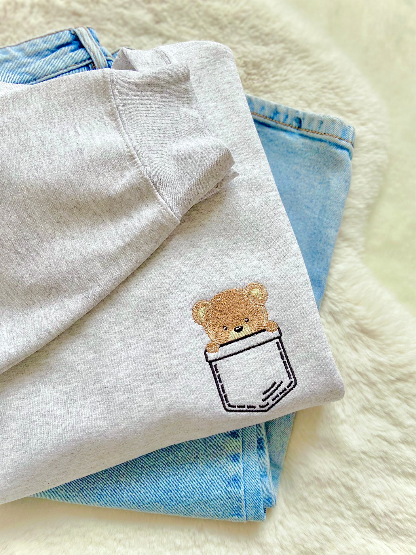 Pocket Bear Embroidered Sweater