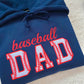 Baseball Dad Applique Embroidered Sweater