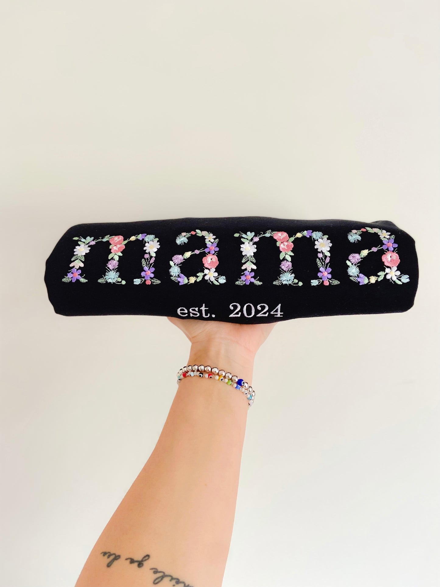 Mama Est. Floral Embroidered Sweater