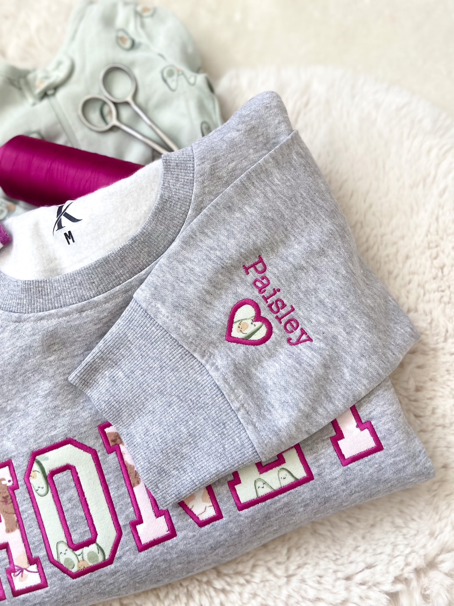 Custom Keepsake Appliqué Embroidered Sweater