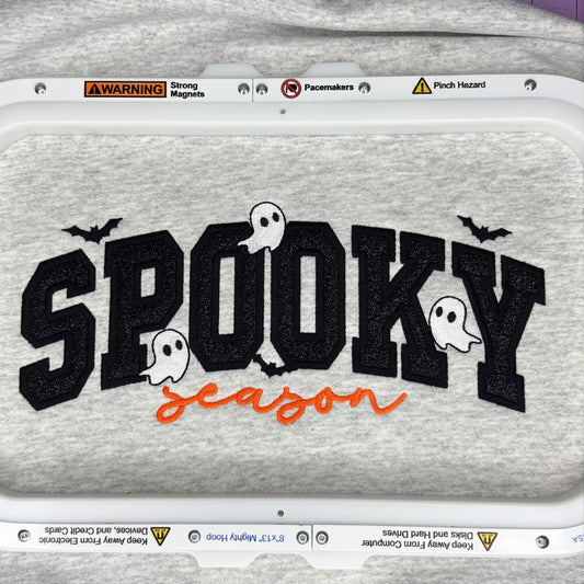 Spooky Season Glitter Appliqué Sweatshirt