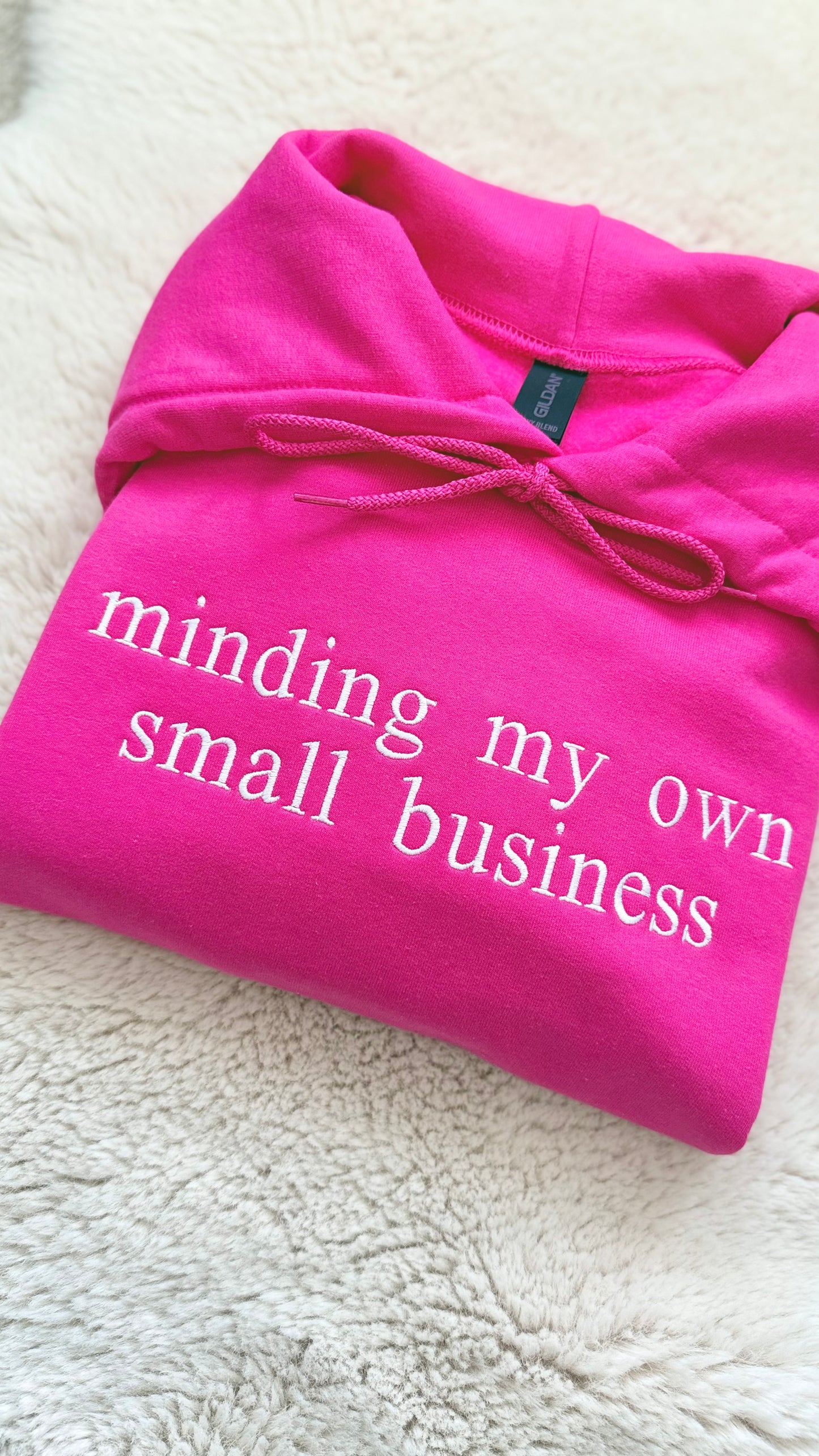 Minding My Own Small Business Embroidered Sweater | Entrepreneur Crewneck