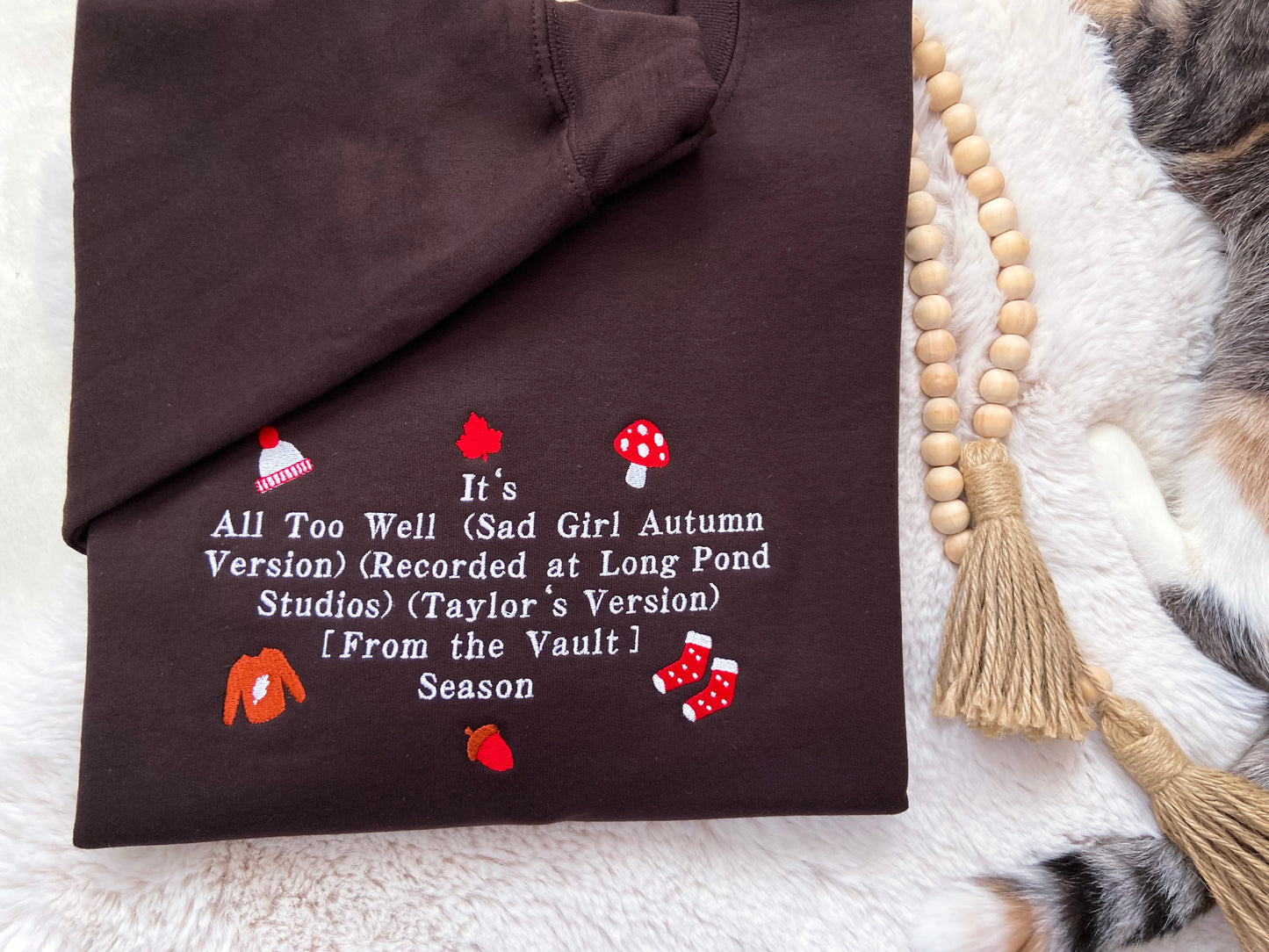 Sad Girl Autumn Embroidered Sweater