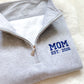 1/4 zip custom embroidered sweater