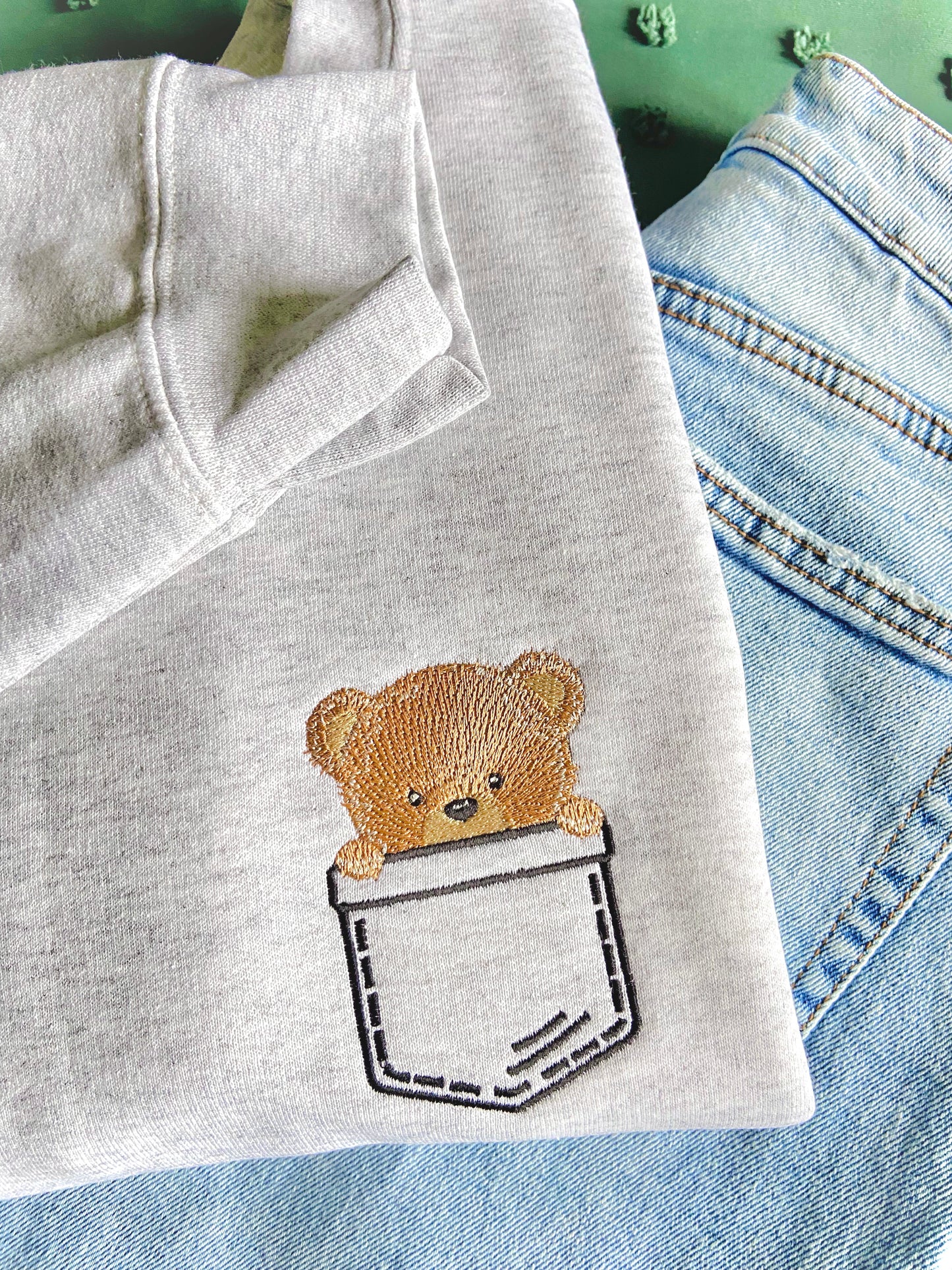 Pocket Bear Embroidered Sweater