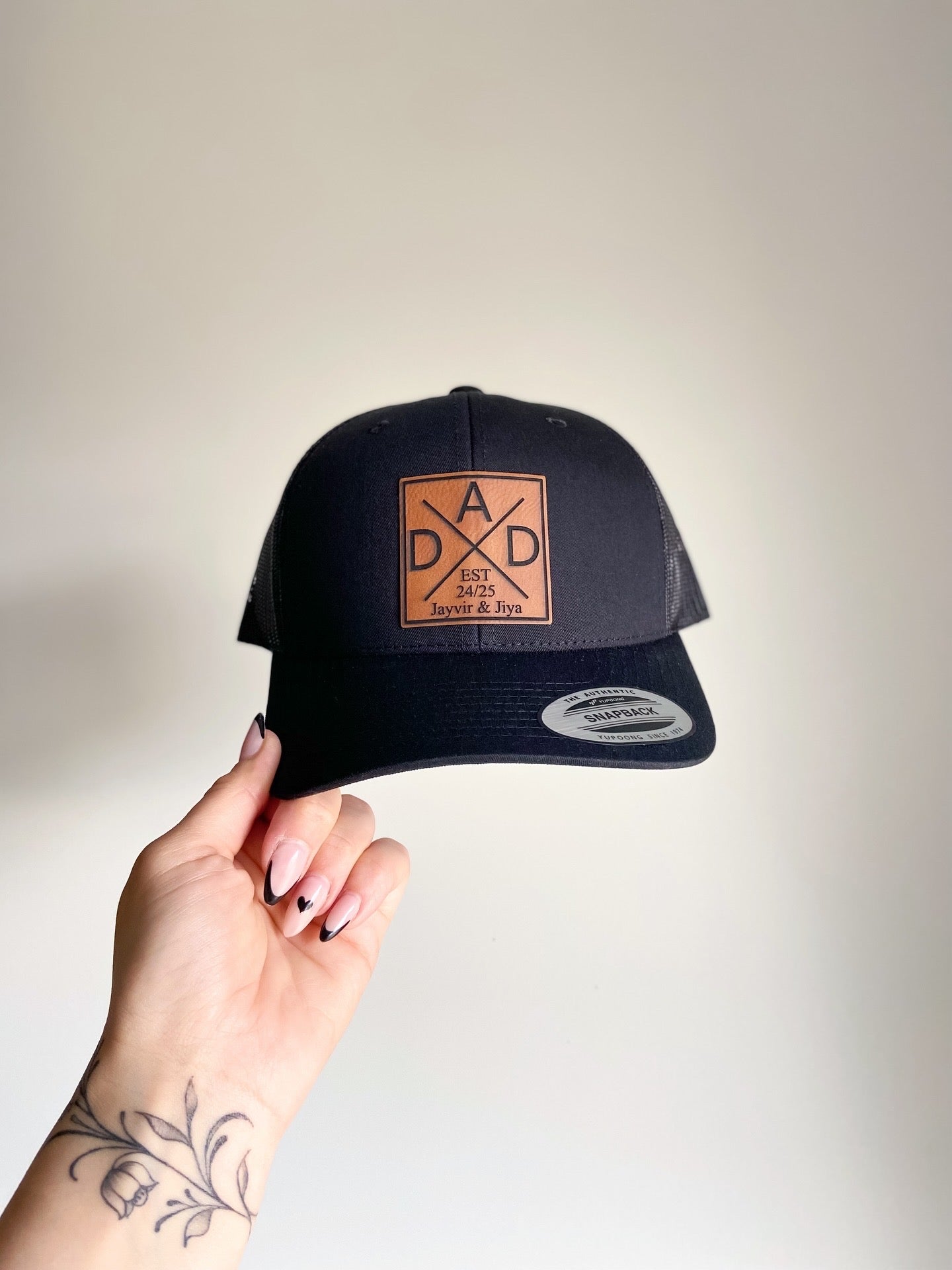 DAD Est. Custom Laser Engraved Patch Hat