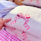 Gingham Coquette Bow Embroidered Sweatshirt