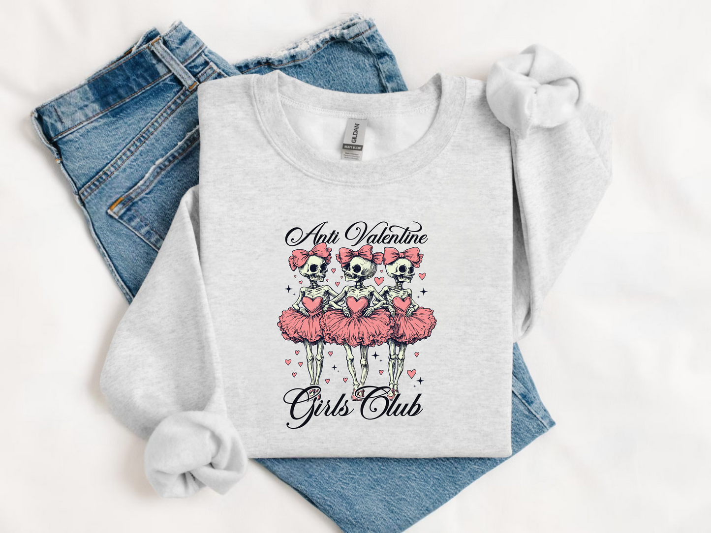 Anti Valentine Girls Club Printed Sweater
