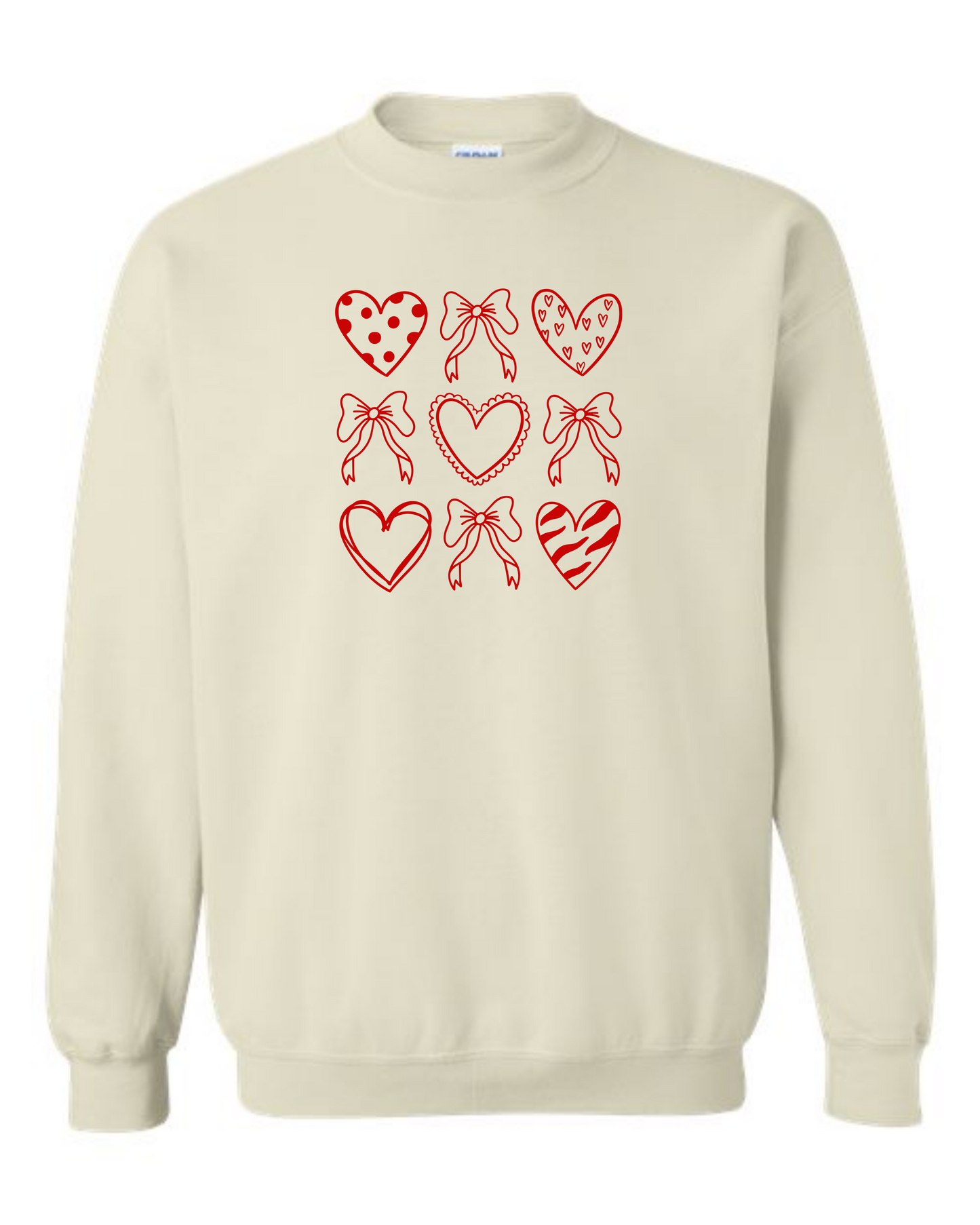 Embroidered Coquette Bows & Hearts Sweater | Valentine’s Day Aesthetic Crewneck