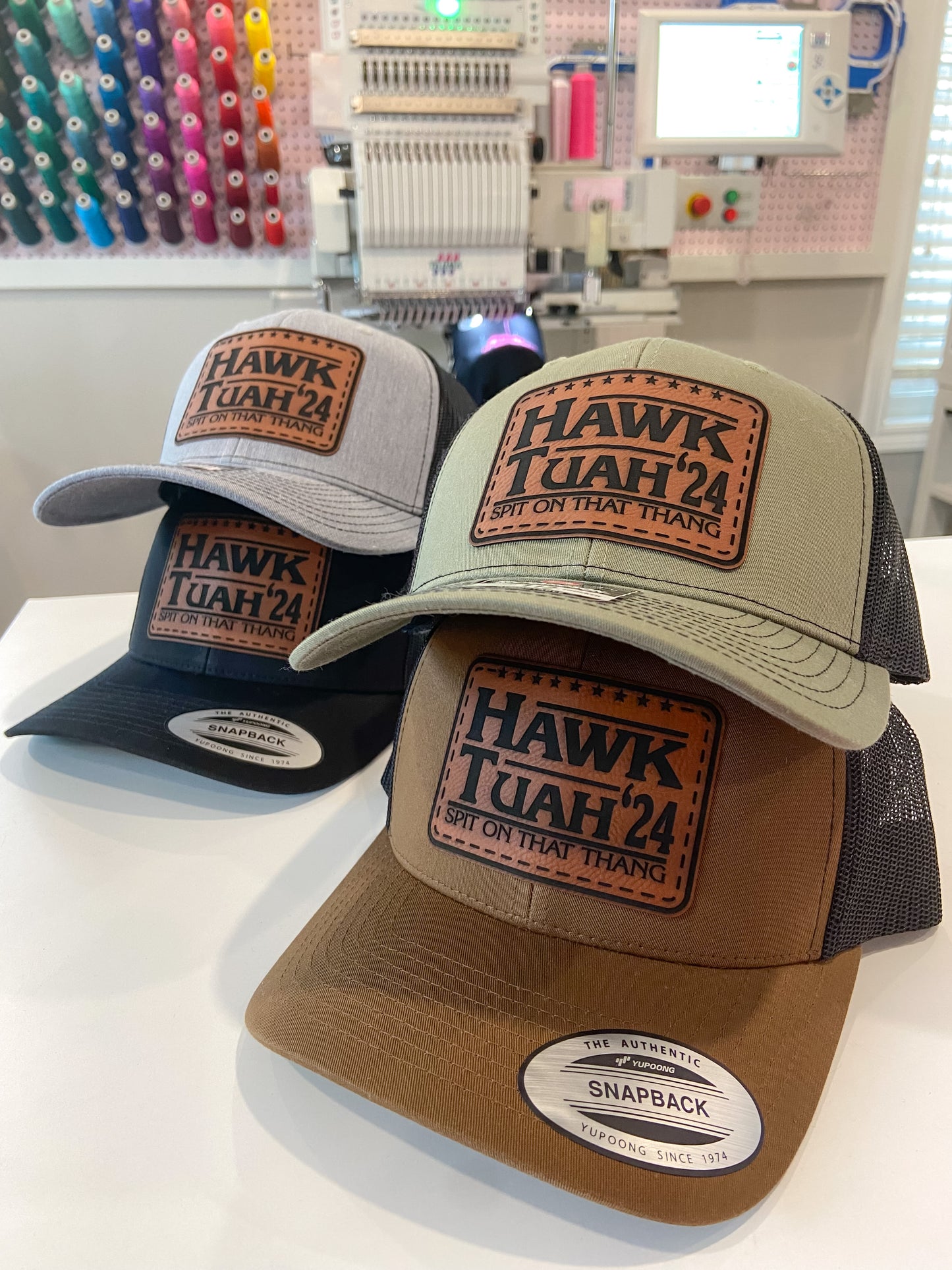 HAWK TUAH Laser Engraved Patch Hat